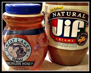 A delicious combo - honey and peanut butter